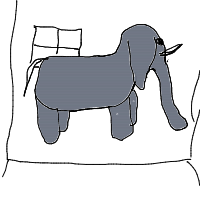 elephant in room drawing by complexity in Artbitrator