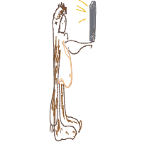bigfoot taking selfie drawing by handsome_pants in Artbitrator