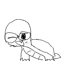 turtle with glasses drawing by hallytian in Artbitrator