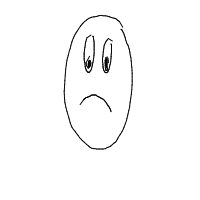 sad face drawing by janellee in Artbitrator