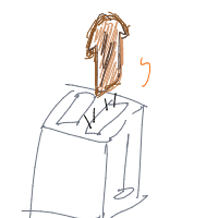 bread in toaster ejecting drawing by _sasha in Artbitrator