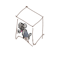elephant in room drawing by _sasha in Artbitrator
