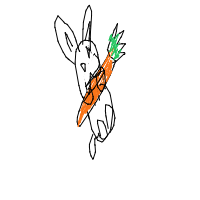 rabbit eating carrot drawing by hdfhdn in Artbitrator