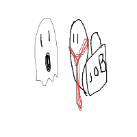 ghost at job interview drawing by ace_sha in Artbitrator