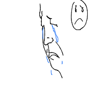 sad face drawing by besa3 in Artbitrator