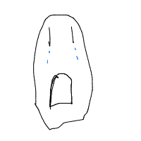sad face drawing by brysondachef in Artbitrator