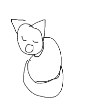 sleeping cat drawing by cat_lover in Artbitrator