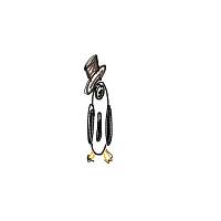 penguin with a hat drawing by miraw in Artbitrator