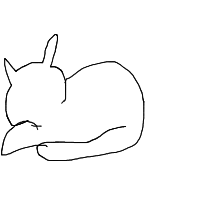 sleeping cat drawing by andreaaaaaa223 in Artbitrator