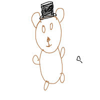 bear with a hat drawing by yashvi in Artbitrator