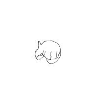 sleeping cat drawing by cloud in Artbitrator