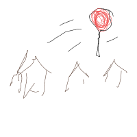 balloon floating away drawing by midgy in Artbitrator