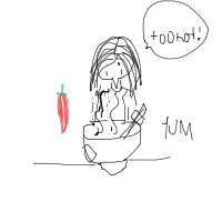 spicy food drawing by cheesecrum in Artbitrator