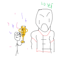 underdog victory drawing by beee in Artbitrator