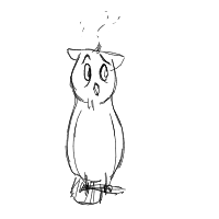 confused owl drawing by lauralu in Artbitrator