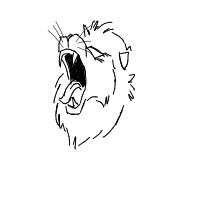 lion roaring drawing by lauralu in Artbitrator