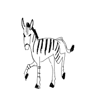 zebra drawing by lauralu in Artbitrator