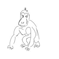 gorilla drawing by lauralu in Artbitrator