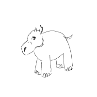 hippo drawing by lauralu in Artbitrator