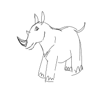 rhino drawing by lauralu in Artbitrator