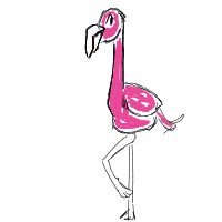 flamingo drawing by lauralu in Artbitrator