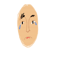 crying face drawing by lilambode in Artbitrator