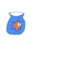 fish in bowl drawing by eli123333 in Artbitrator