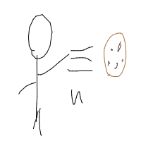 throwing food drawing by isai in Artbitrator