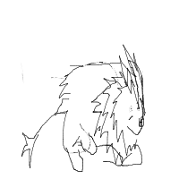 sleeping lion drawing by pluhfur in Artbitrator