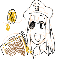 pirate finding treasure drawing by lumenivialivia in Artbitrator
