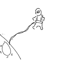 astronaut floating away drawing by lumenivialivia in Artbitrator
