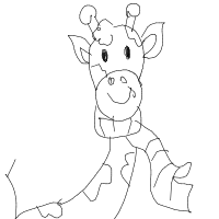 giraffe with scarf drawing by venefica in Artbitrator