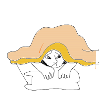 hiding under blanket drawing by venefica in Artbitrator