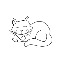 sleeping cat drawing by venefica in Artbitrator