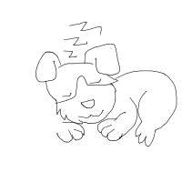 sleepy dog drawing by venefica in Artbitrator