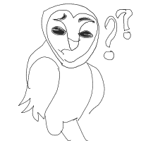 confused owl drawing by venefica in Artbitrator