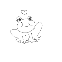 happy frog drawing by venefica in Artbitrator