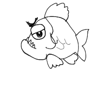 grumpy fish drawing by venefica in Artbitrator