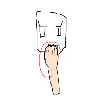 hand on chin drawing by asch69 in Artbitrator