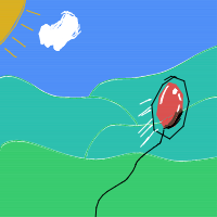 balloon floating away drawing by choina in Artbitrator