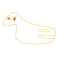 angry duck drawing by yomipa in Artbitrator