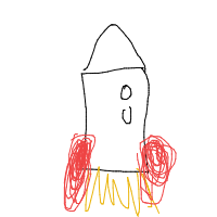 rocket ship drawing by yomipa in Artbitrator
