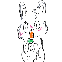 rabbit eating carrot drawing by illitlover in Artbitrator