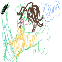 person falling over drawing by illitlover in Artbitrator
