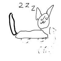sleeping cat drawing by mike in Artbitrator