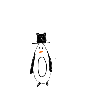 penguin with a hat drawing by guest-330jgl6t2 in Artbitrator