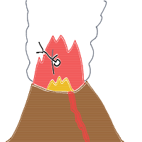 volcano sacrifice drawing by petrock9 in Artbitrator