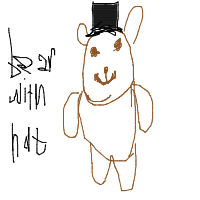bear with a hat drawing by aaaseas in Artbitrator