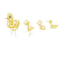 duck leading ducklings drawing by oransmoron in Artbitrator
