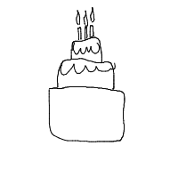birthday cake drawing by justdraw in Artbitrator
